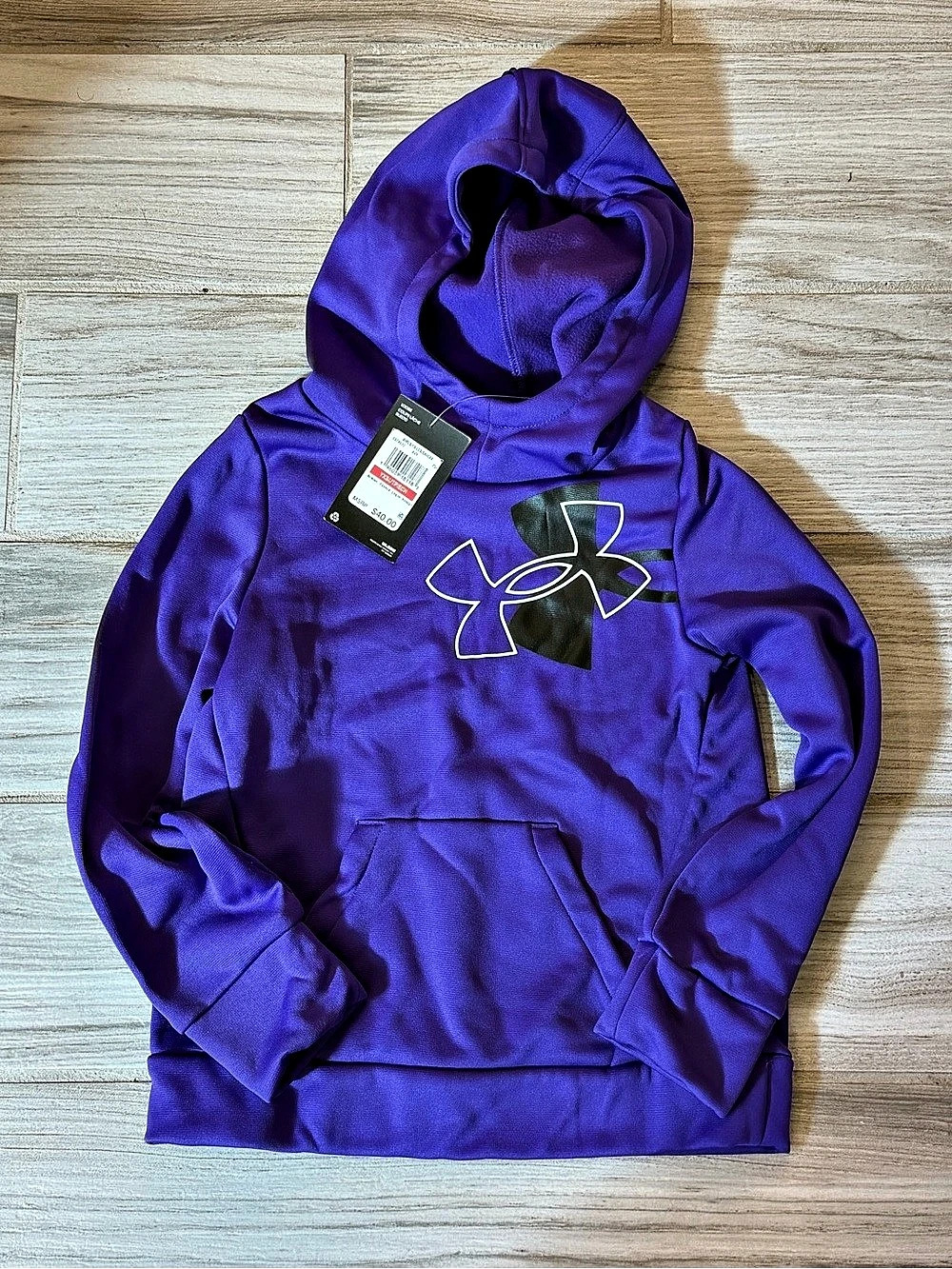 Under Armour Rival Fleece Logo Hoodie Logo Hoodie Purple Girls XS NWT